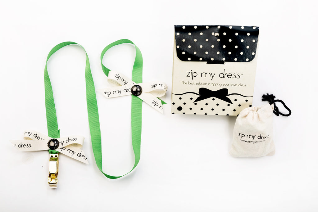 <strong>zip my dress<sup>®</sup></strong> Green ribbon