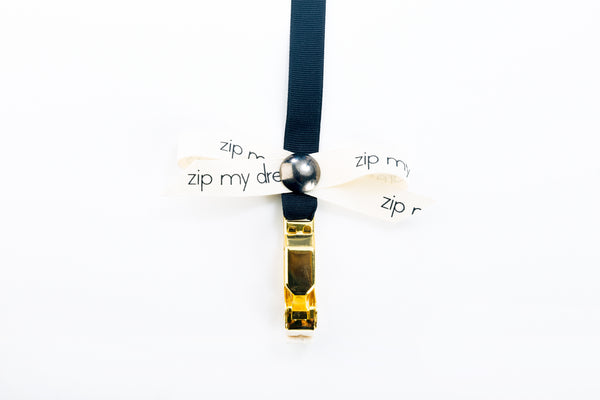 <strong>zip my dress<sup>®</sup></strong> Black ribbon